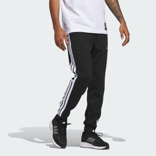 adidas Essentials 3-Stripes Fleece Pants Medium Grey Heather M Mens Product Image