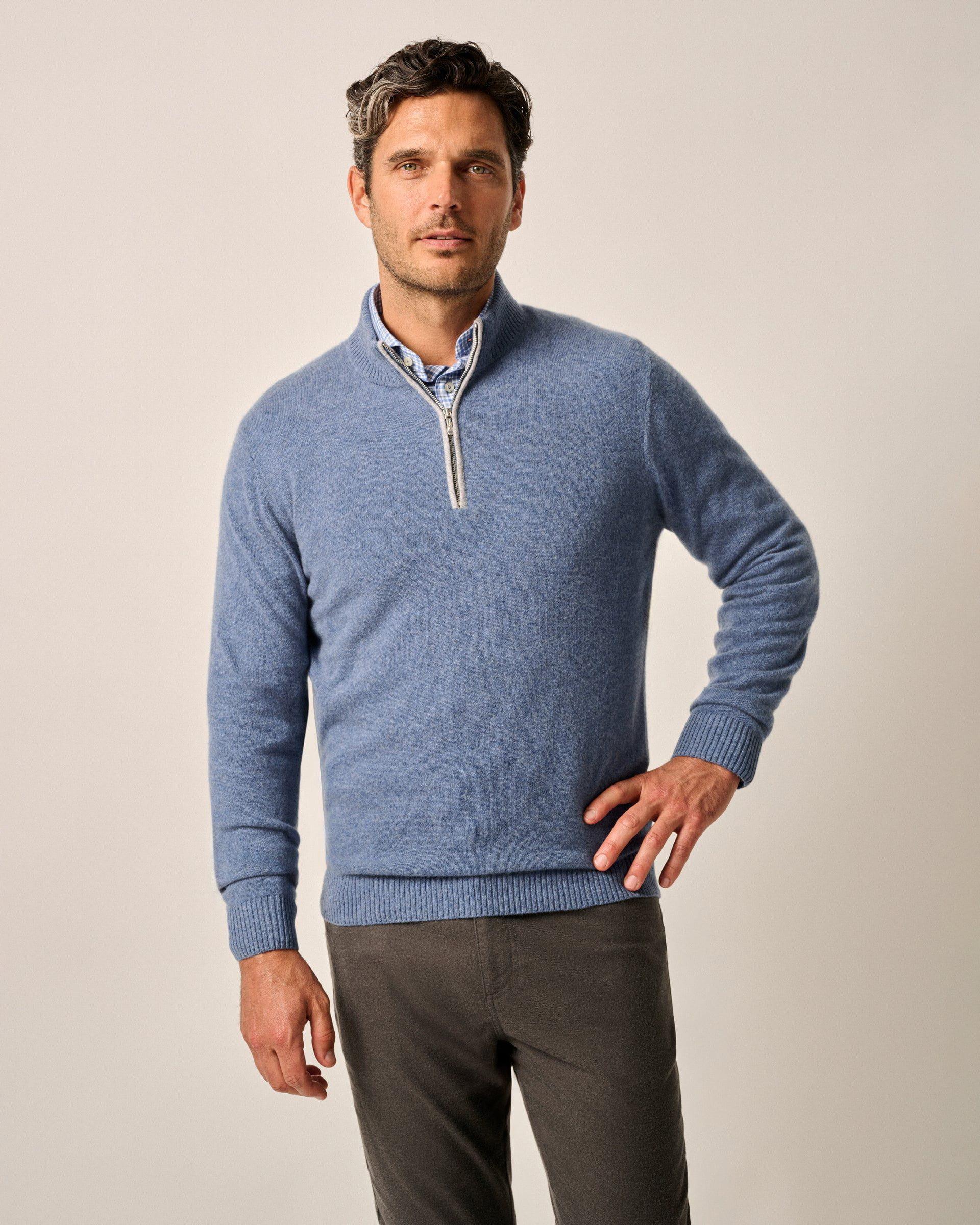 johnnie-O Mayfair Cashmere 1/4 Zip Sweater Product Image