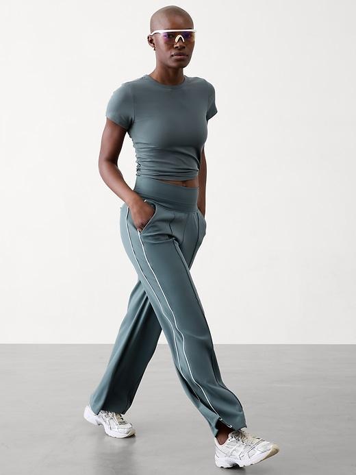 Venice High Rise Track Stripe Wide Leg Pant Product Image