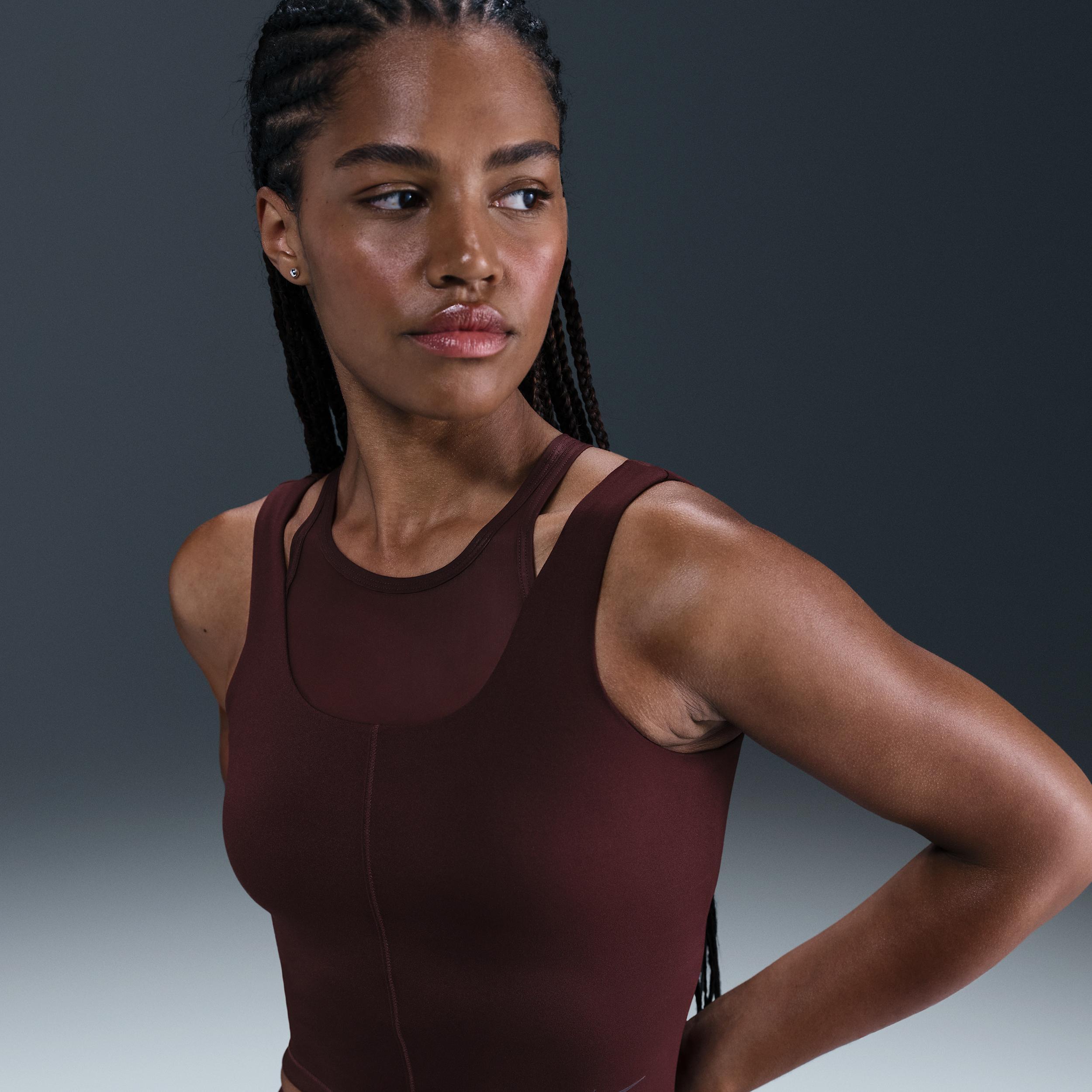 Nike Women's One Fitted Dri-FIT Cropped Tank Top Product Image