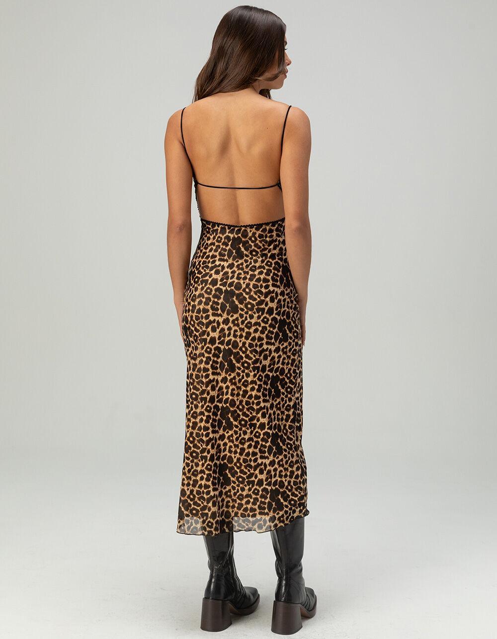 COTTON CANDY LA Leopard Womens Midi Dress Product Image