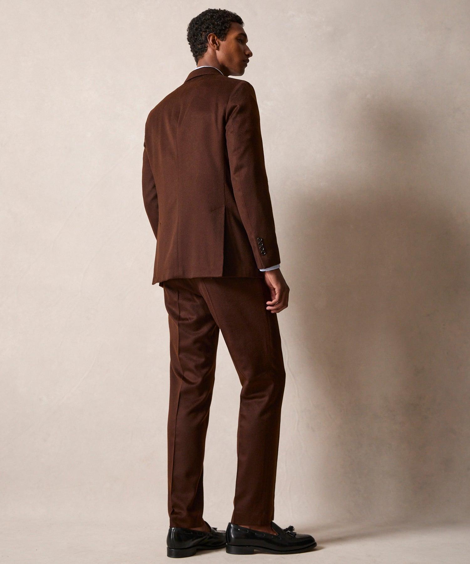 Italian Cashmere Sutton Trouser in Chocolate Product Image