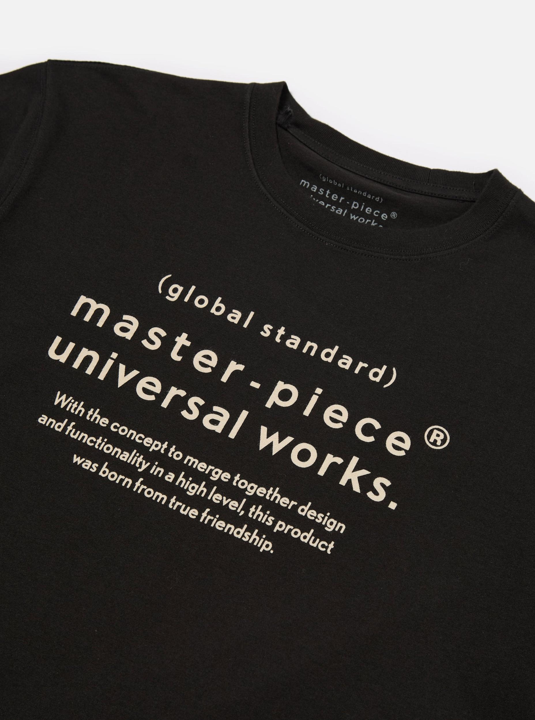 master-piece x Universal Works Black Single Jersey Print Tee Product Image