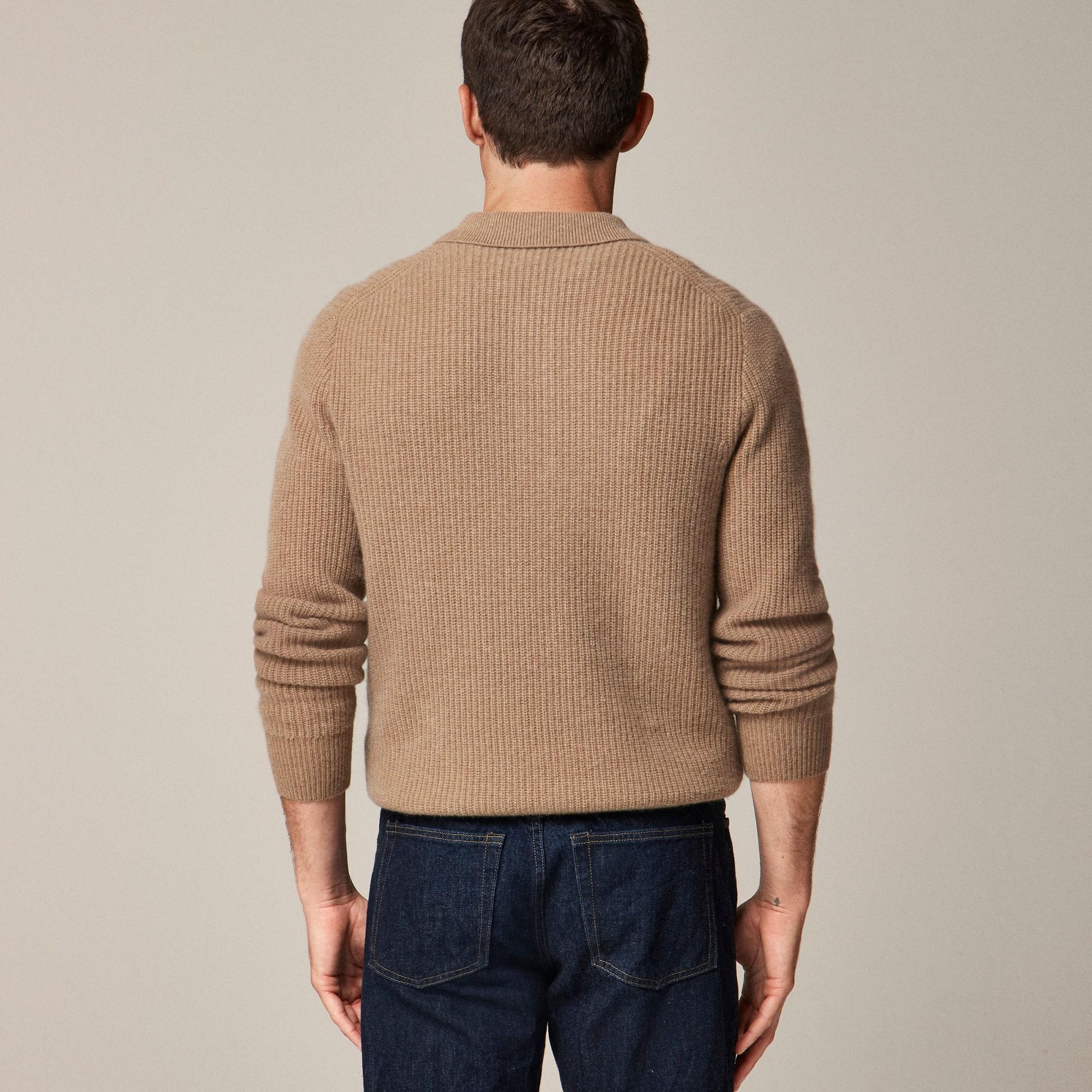 Midweight cashmere ribbed sweater-polo Product Image