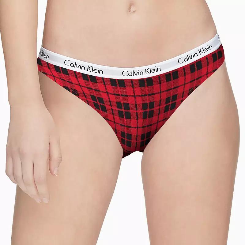 Women's Calvin Klein Carousel Bikini Panty D1618, Size: XL, Blur Buffalo Red Product Image