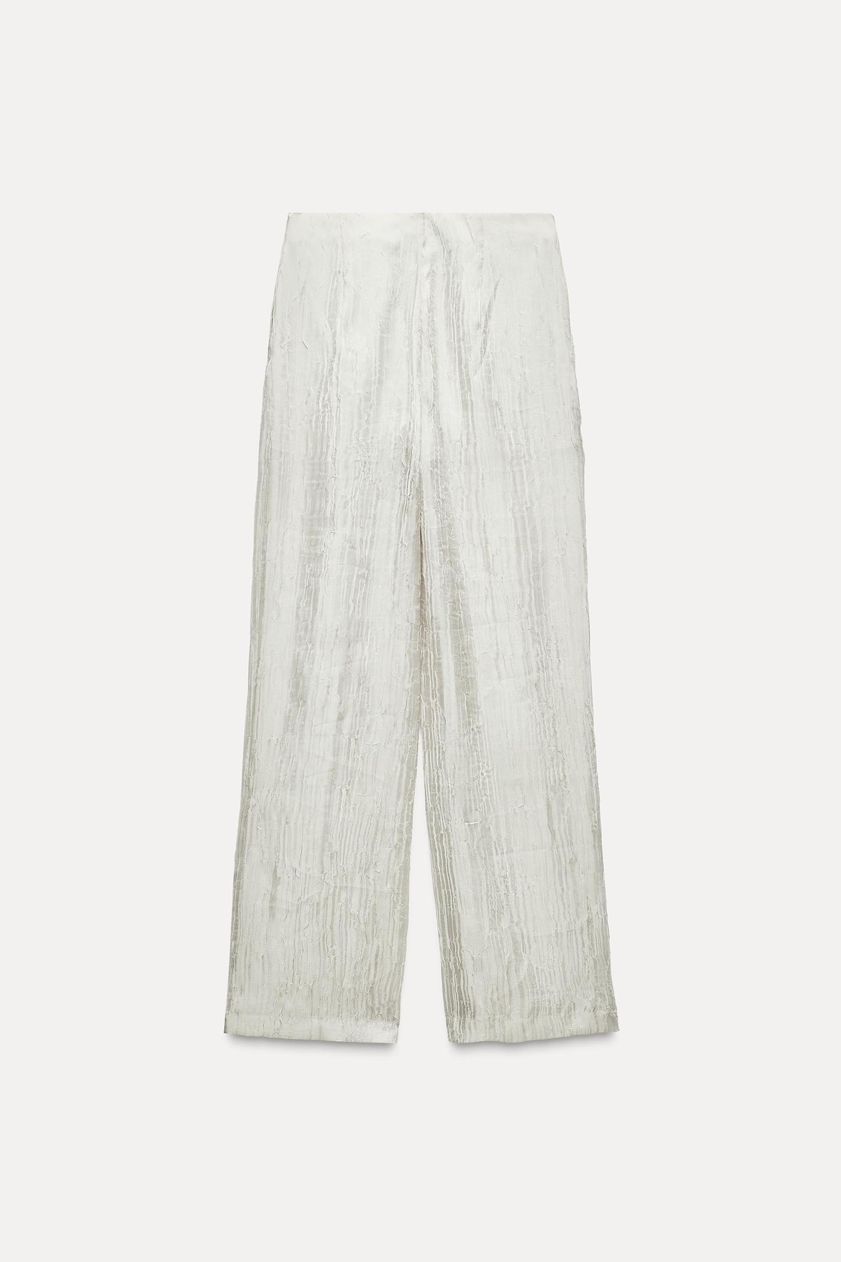 WRINKLED EFFECT ORGANZA PANTS Product Image