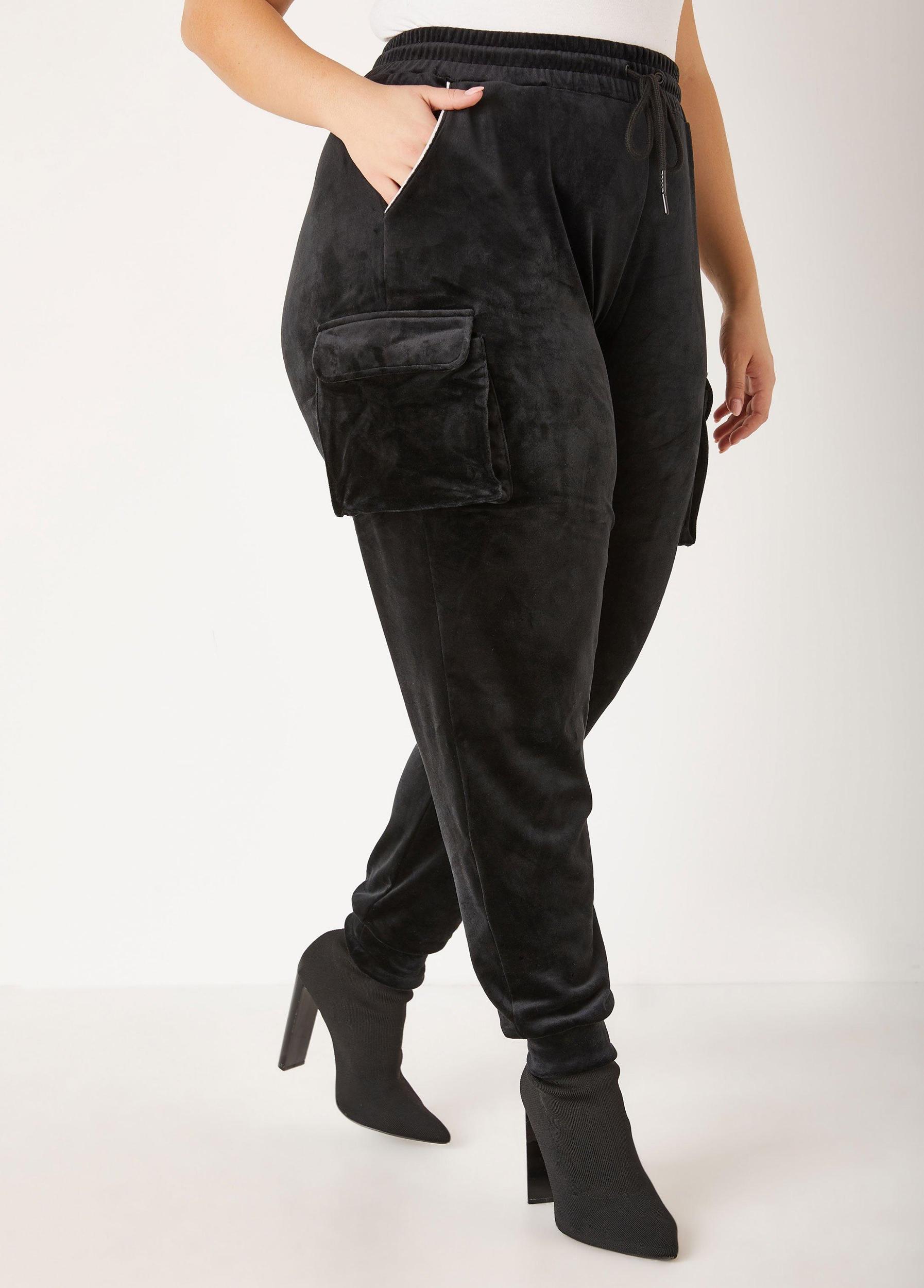 Piped Velour Joggers Product Image