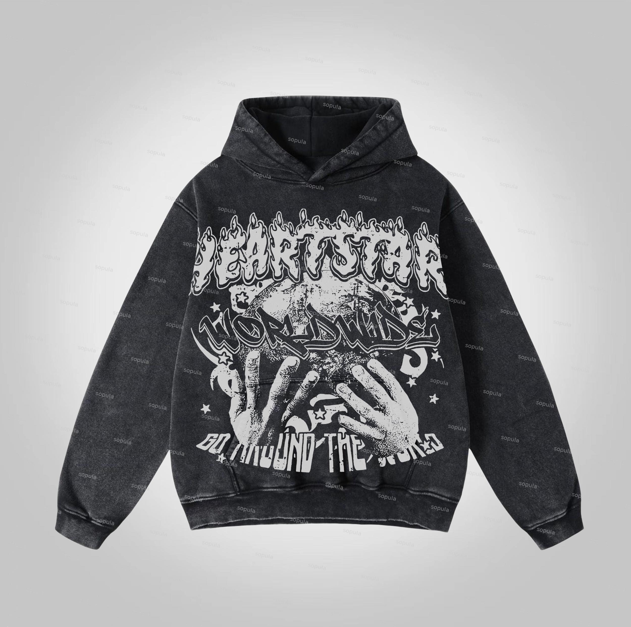Vintage Madonna Graphic Acid Washed Oversized Hoodie Product Image