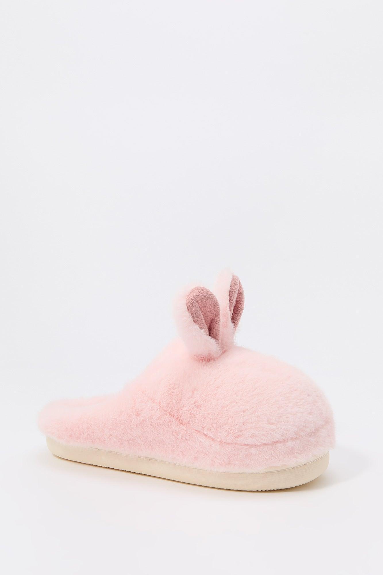 Faux Fur Bunny Slippers Female Product Image