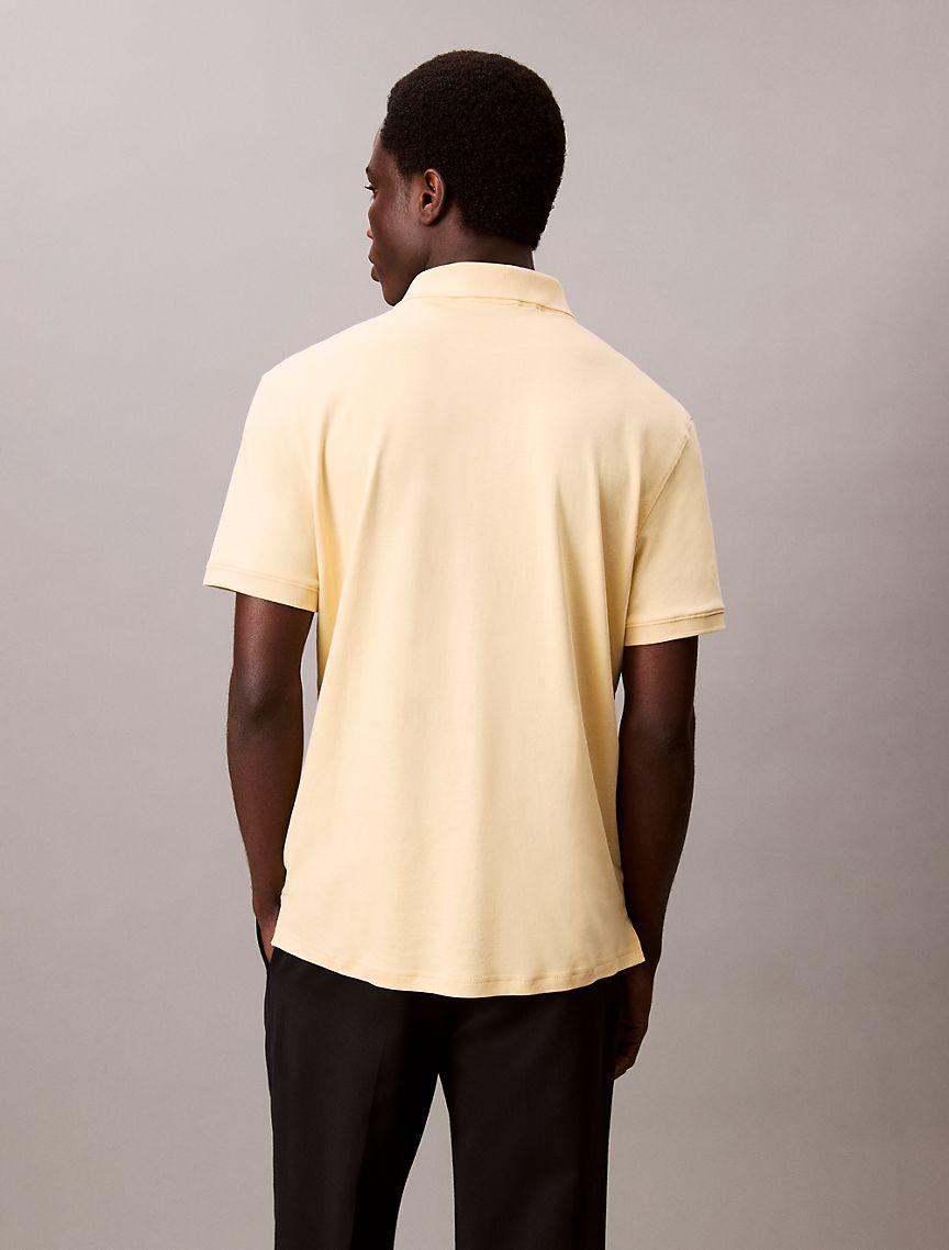 Calvin Klein Mens Liquid Touch Polo Shirt - Yellow Product Image