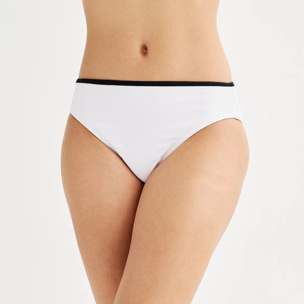 Women's Freshwater Hipster Swim Bottoms, Size: XL, All Day Picque White Product Image