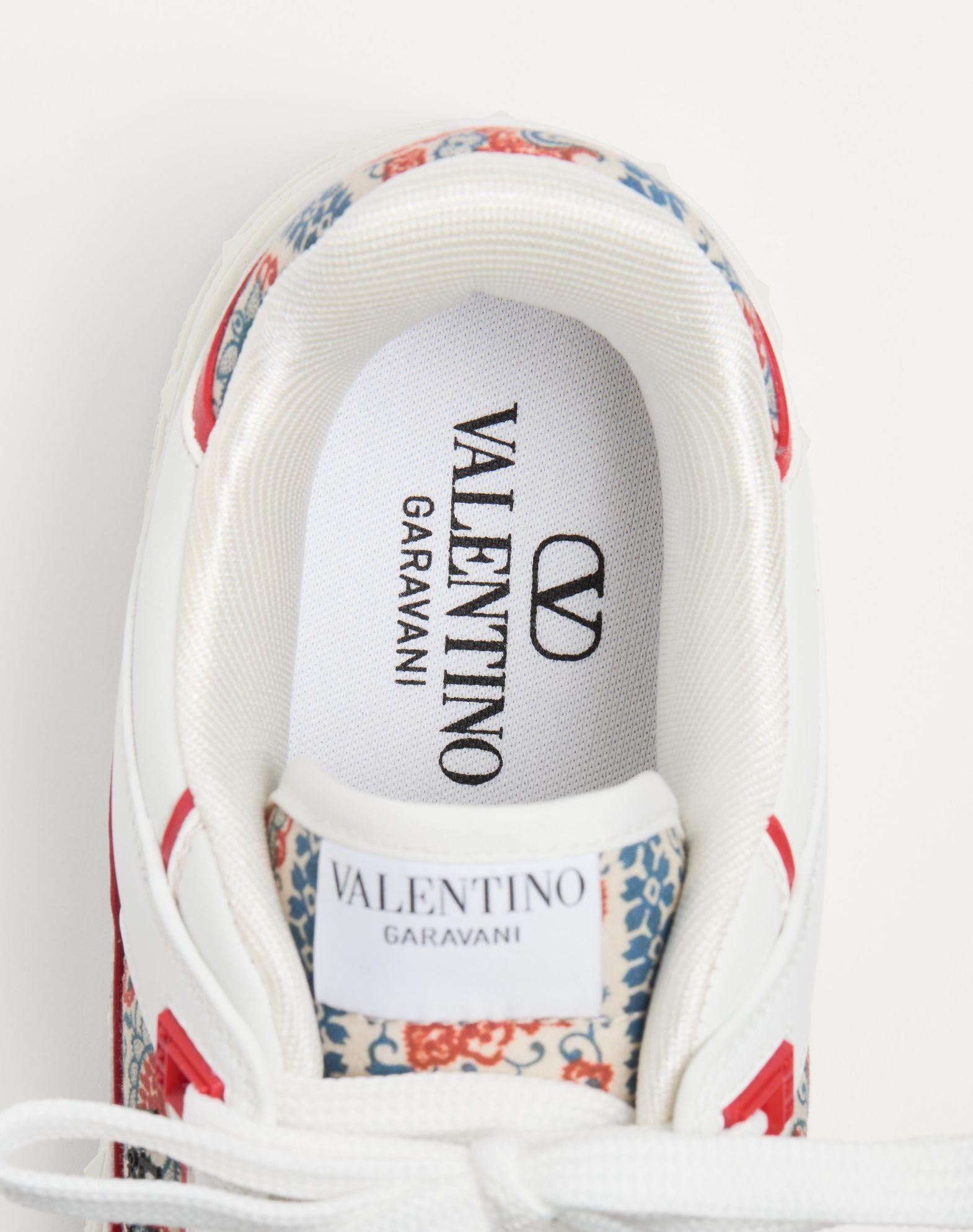 Freedots Low-Top Sneaker In Calfskin And Voyage Imaginaire Fabric Product Image