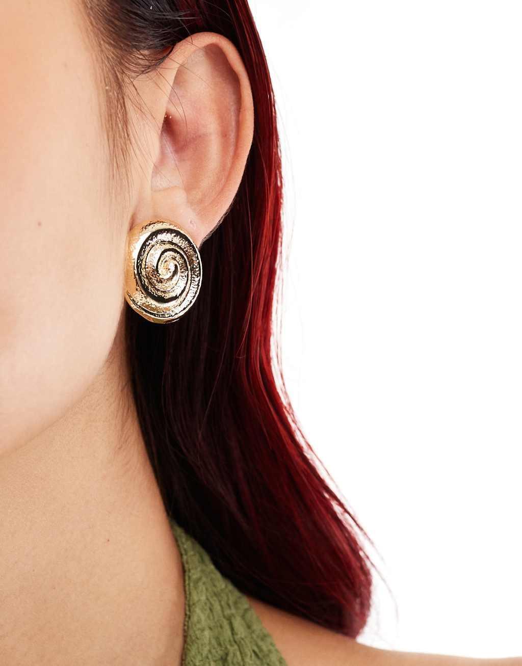 Petit Moments milan statement stud earrings in gold Product Image