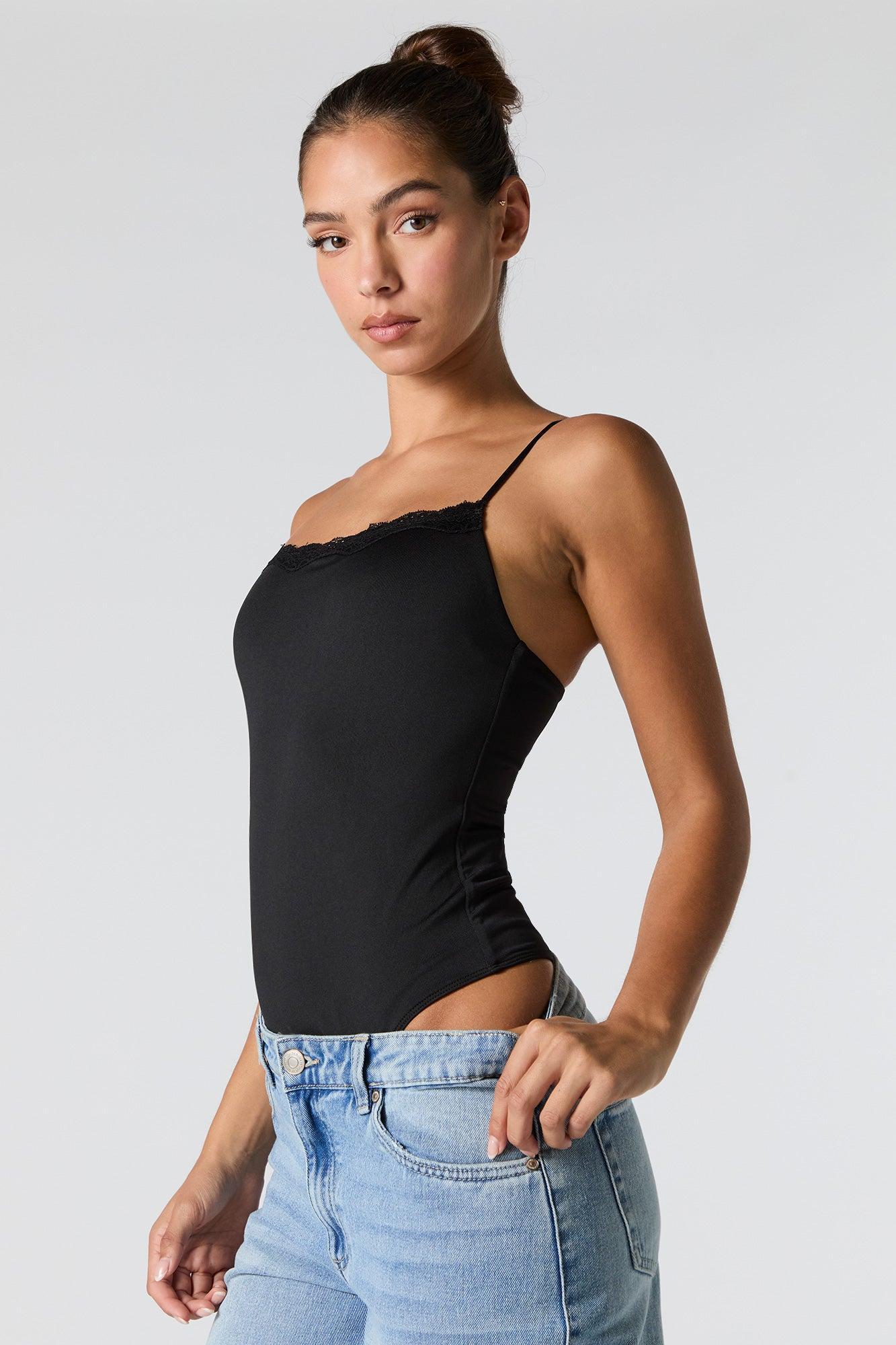 Contour Lace Trim Cami Bodysuit Female Product Image