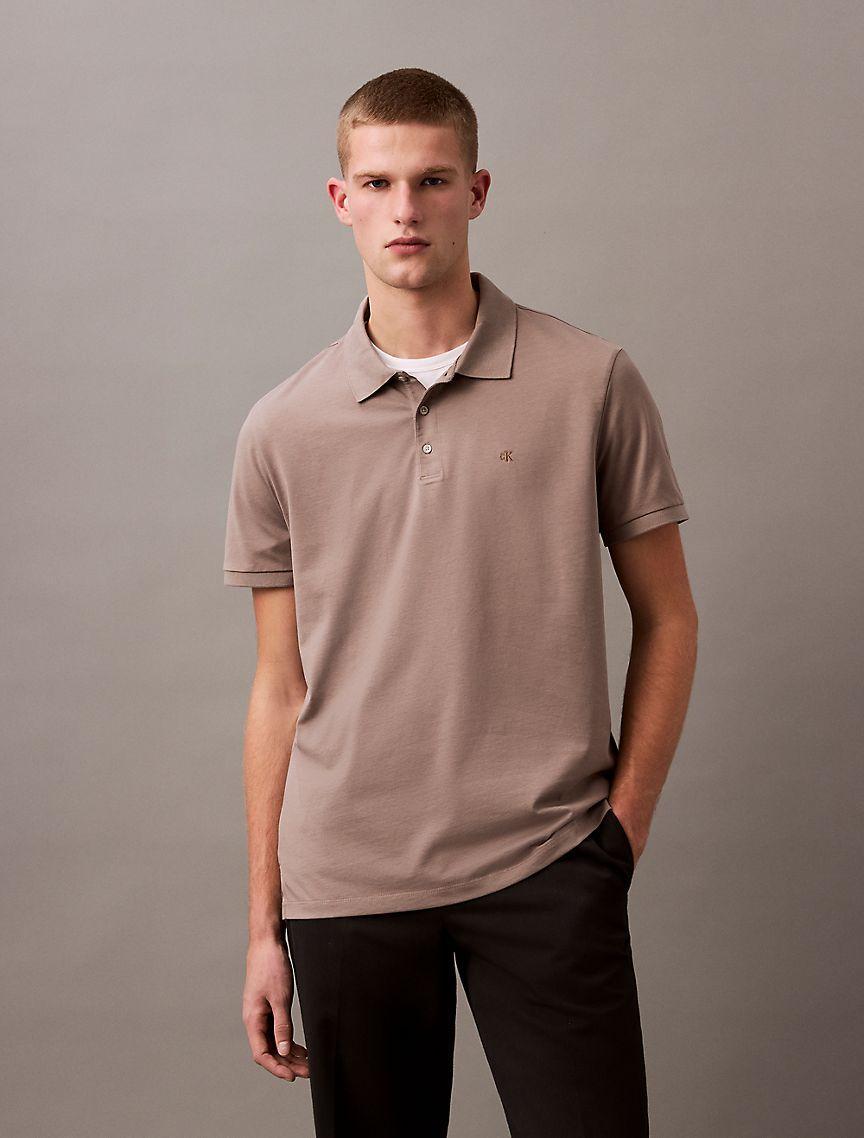 Smooth Cotton Monogram Logo Polo Shirt Product Image