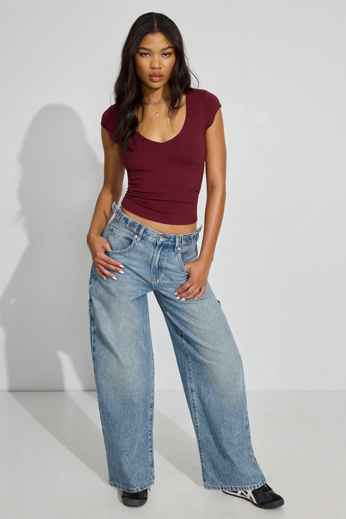 V-Neck Short Sleeve Top Product Image