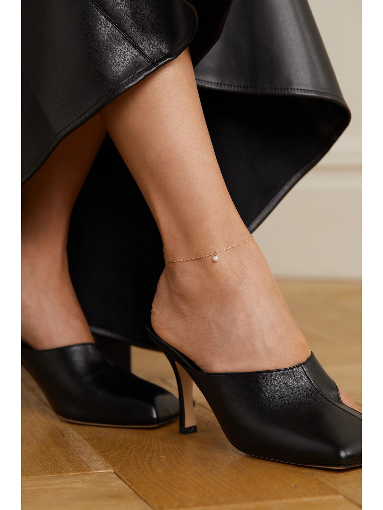 MATEO 14-karat Gold Pearl Anklet Product Image