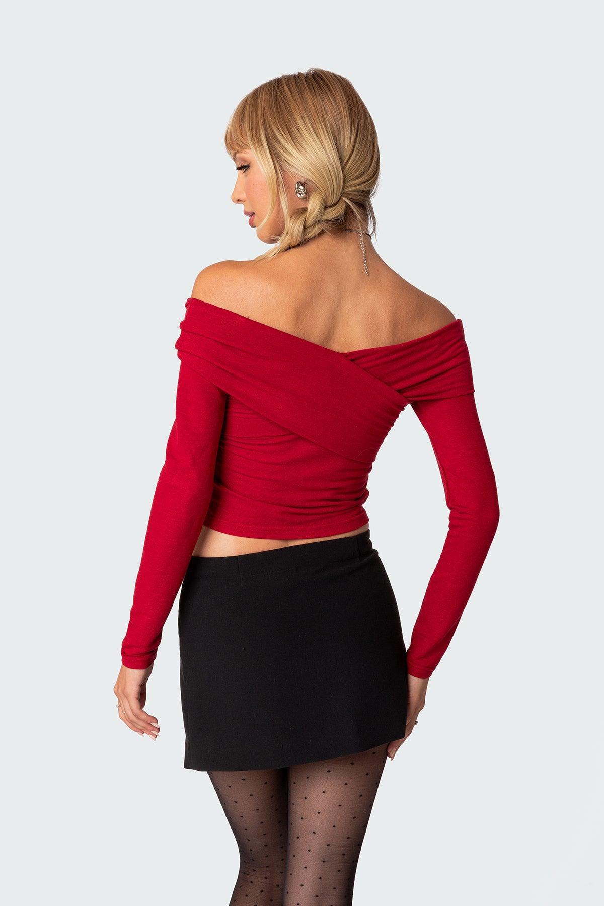 Crossover Off Shoulder Top Product Image