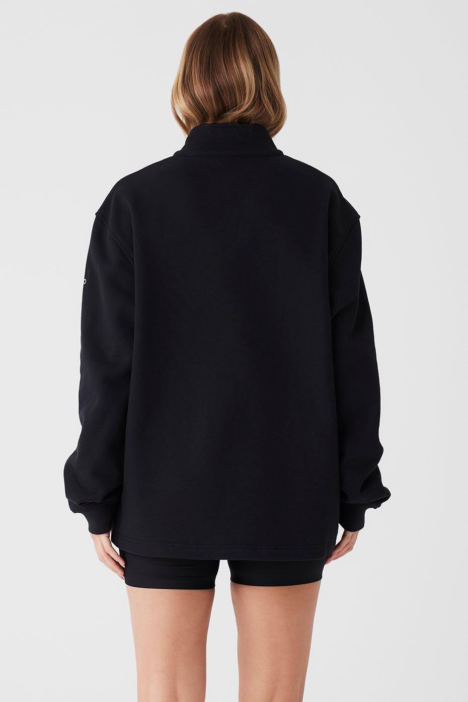 Renown Heavy Weight 1/4 Zip - Black Product Image