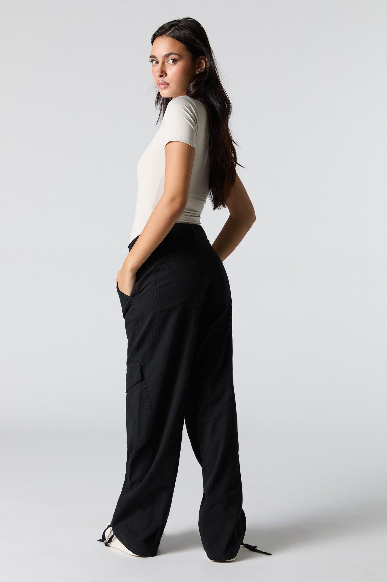 Drawstring Hem Baggy Cargo Pant Female Product Image