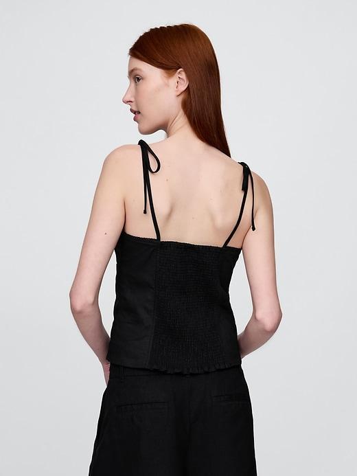Linen-Blend Tie-Strap Cami Product Image