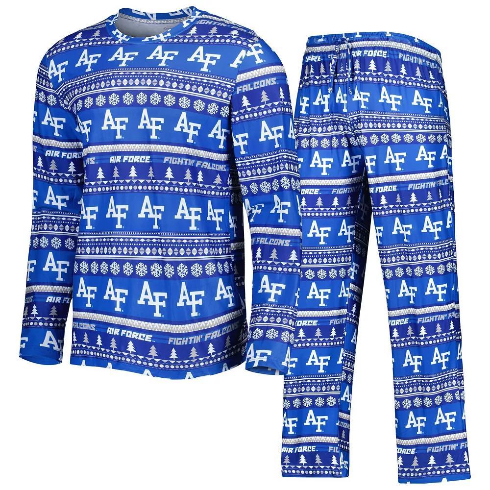 Men's Concepts Sport Royal Air Force Falcons Swivel Long Sleeve T-Shirt & Pants Sleep Set, Size: 3XL, Afa Blue Product Image