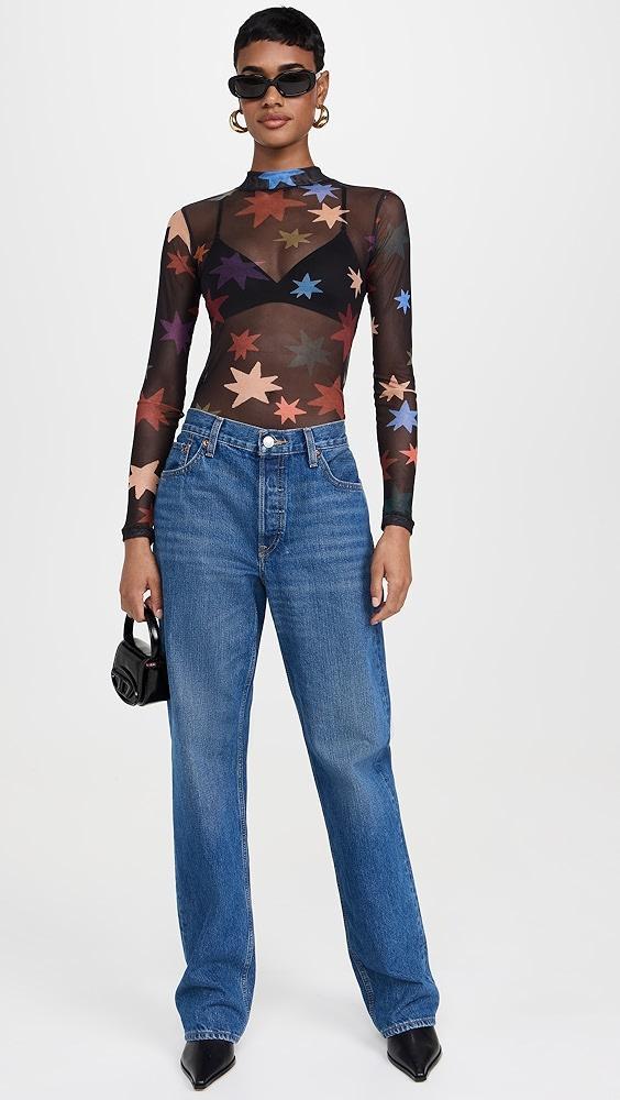 Dress To Orion Print Tulle Top | Shopbop Product Image