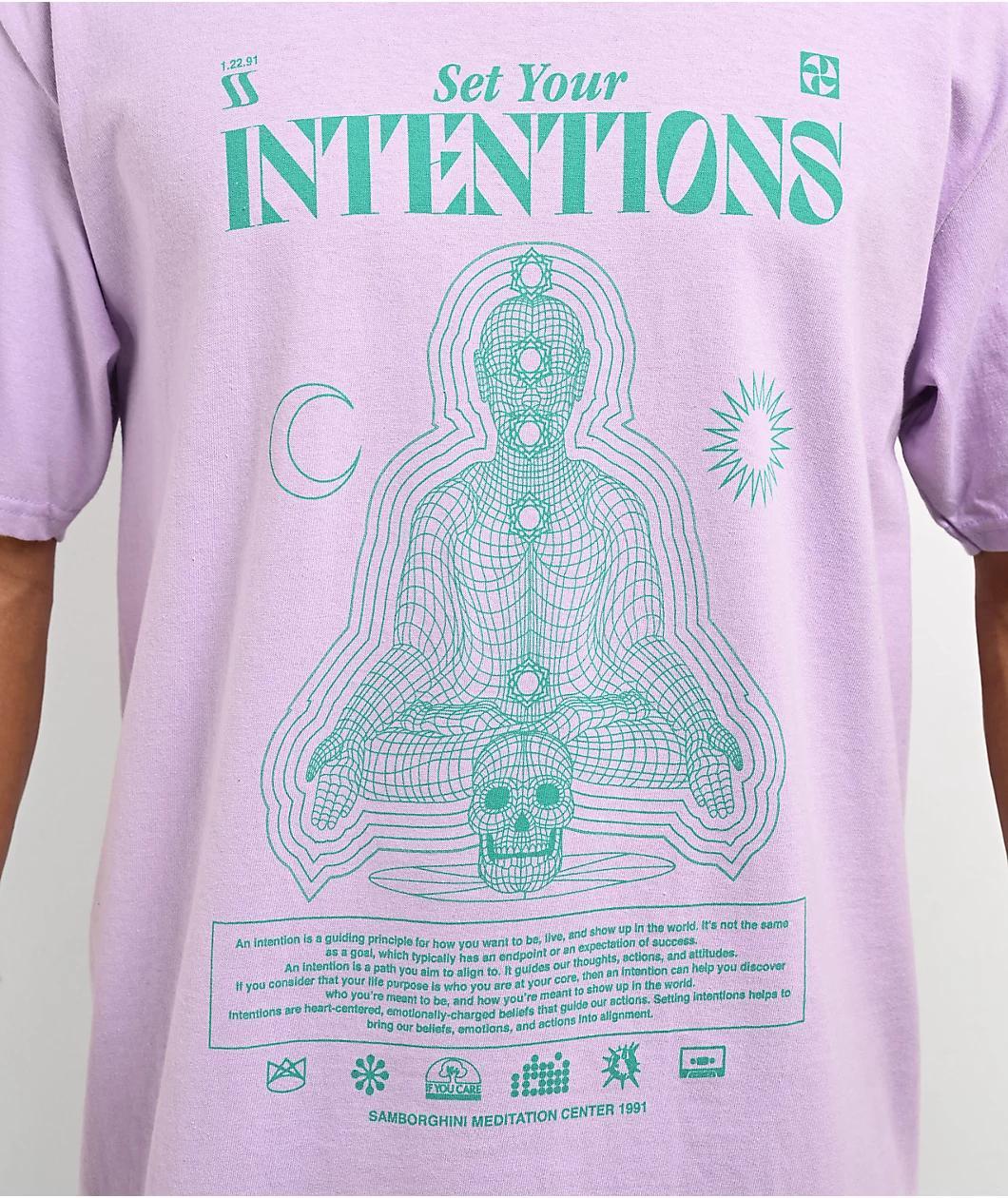 Samborghini Set Your Intentions Purple T-Shirt Product Image
