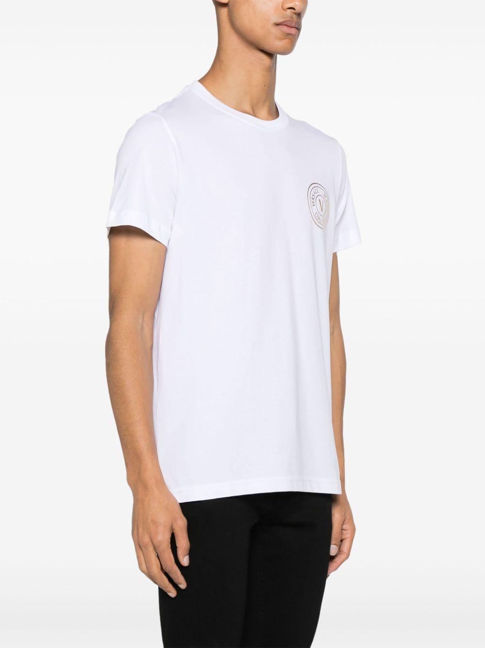 logo-flocked cotton T-shirt Product Image