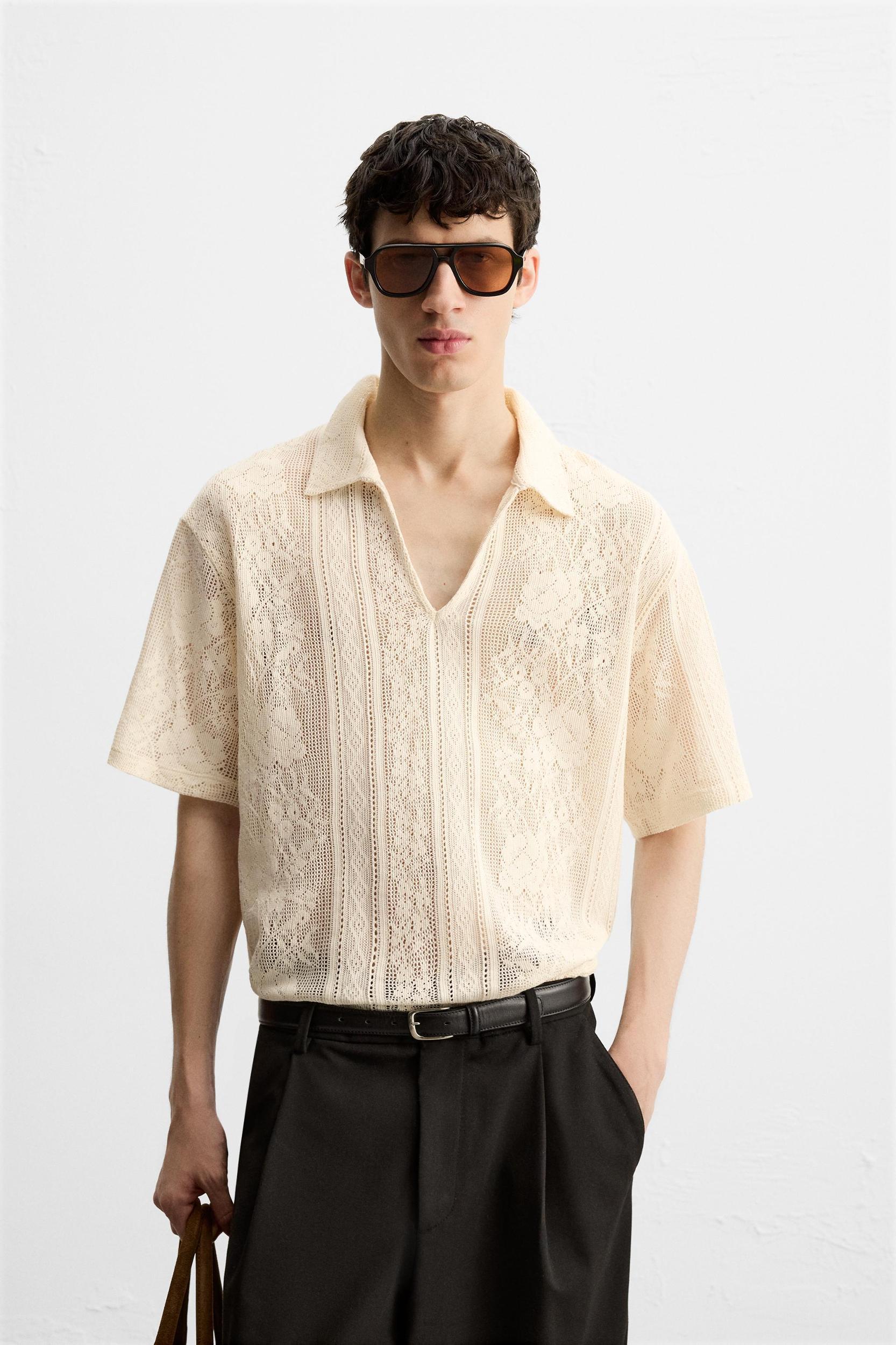 JACQUARD TEXTURED POLO Product Image