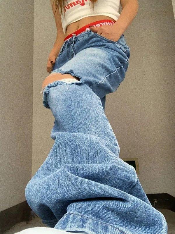 Statement Wash Ripped Jeans Product Image