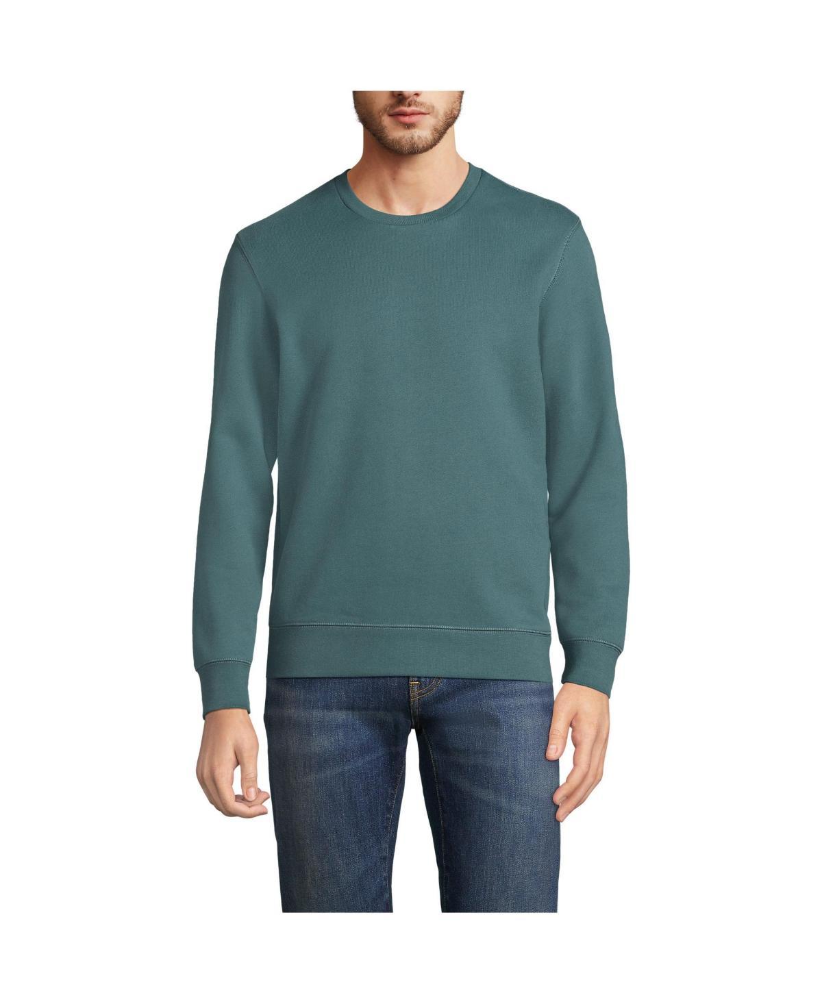 Big & Tall Lands' End Long Sleeve Serious Sweats Crewneck Sweatshirt, Men's, Size: XXL Tall, Washed Green Product Image