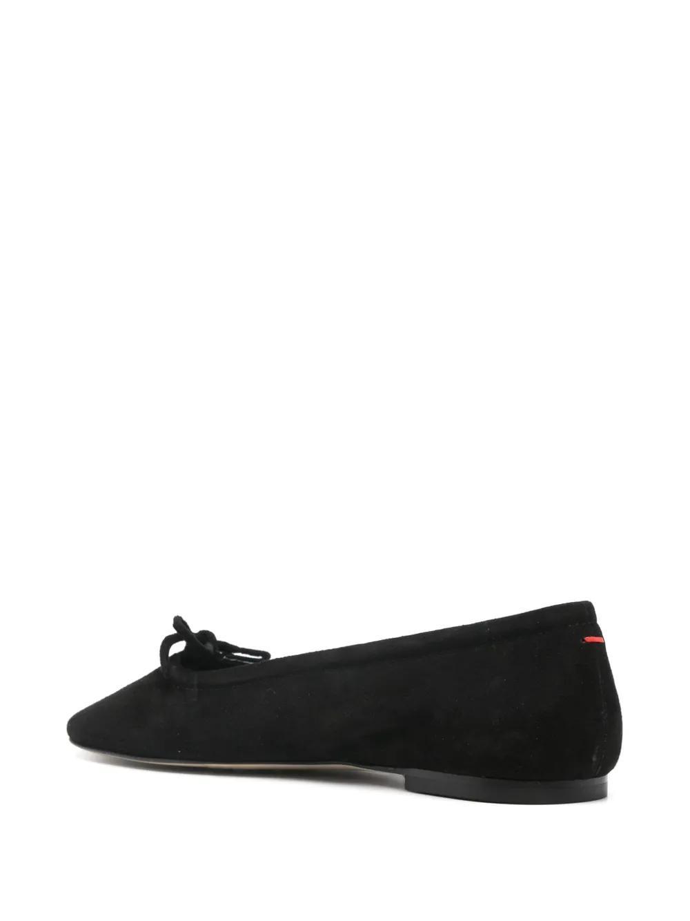 bow-detail suede ballerina shoes Product Image
