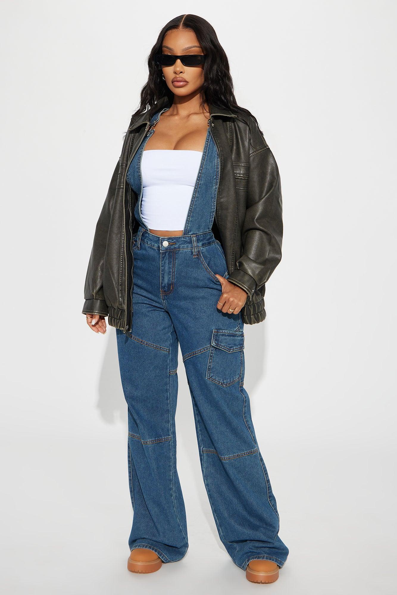 Play By The Rules Denim Overalls - Dark Wash Product Image
