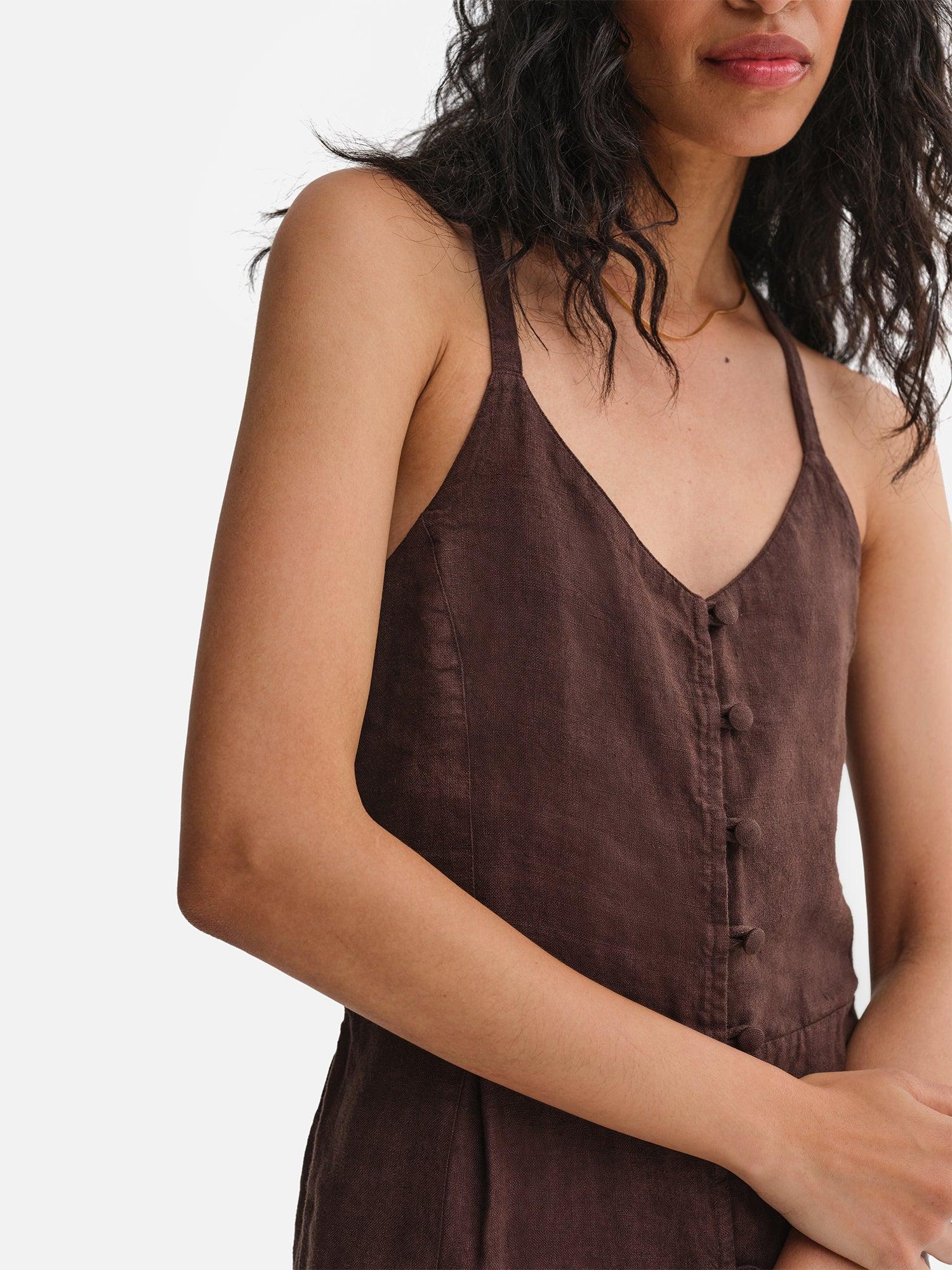Organic Linen Tank Jumpsuit Female Product Image