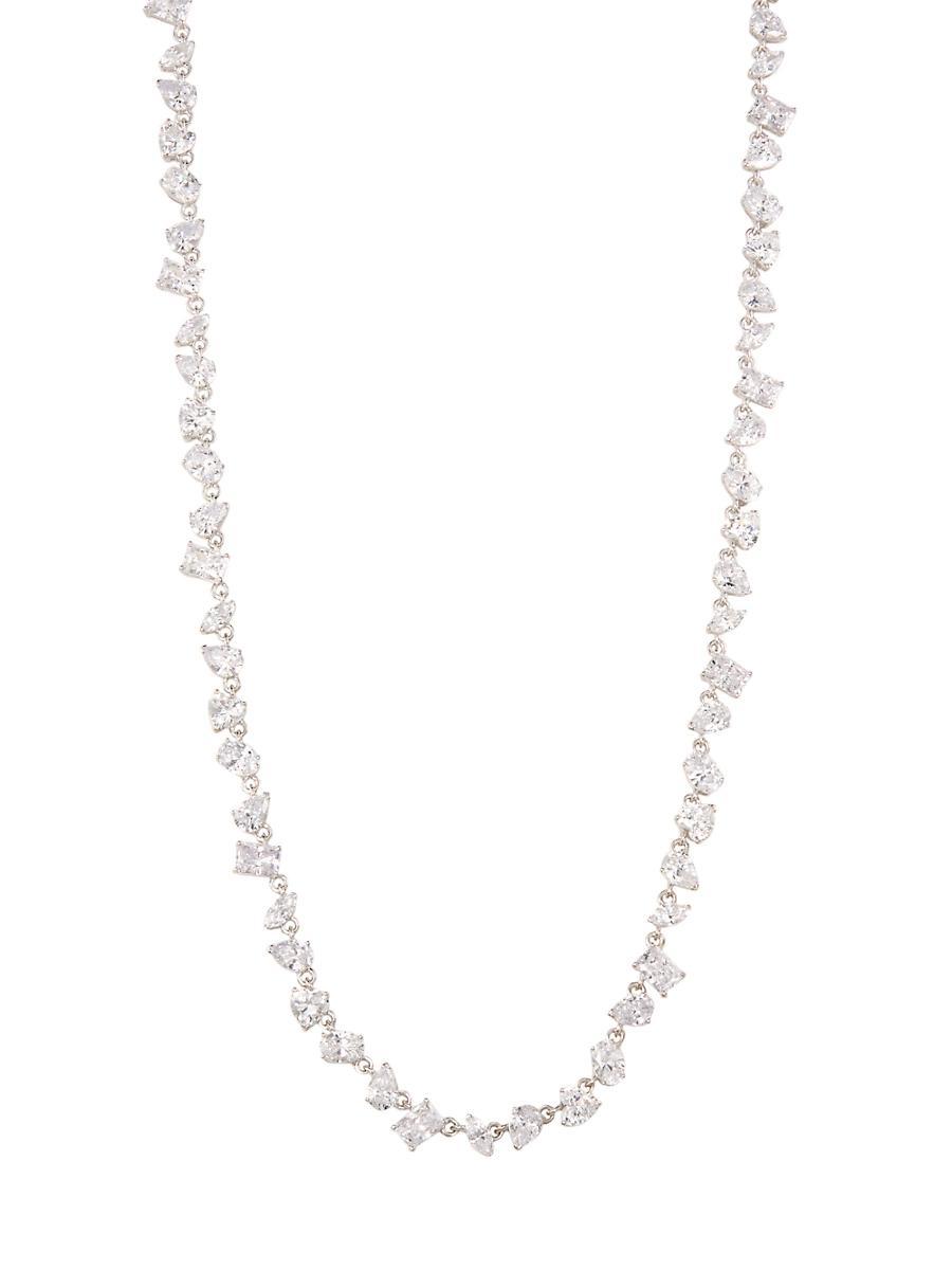 Womens Impress Sterling Silver & Cubic Zirconia Long Necklace Product Image
