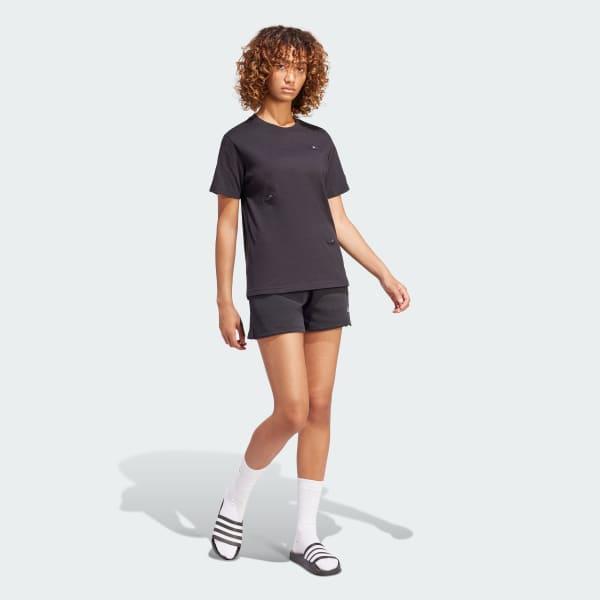 adidas Lounge Slide Graphic Tee Black L Womens Product Image