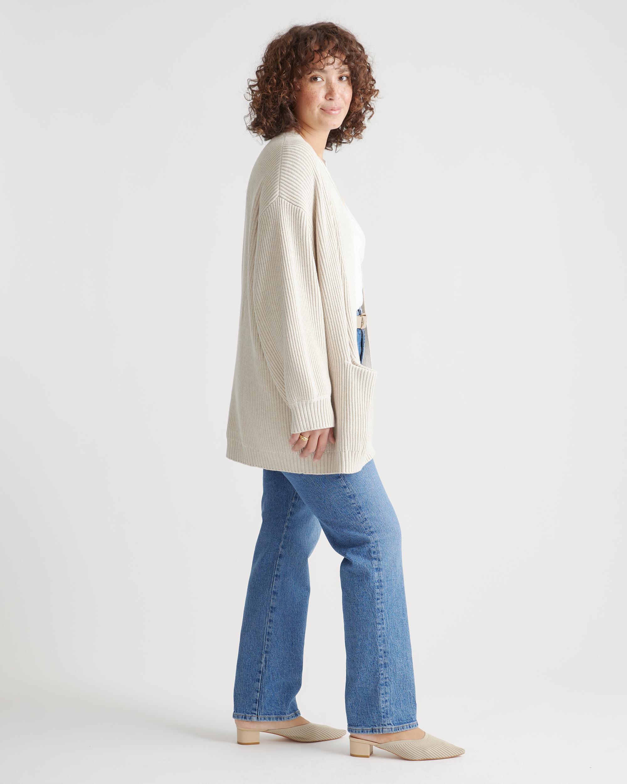 Quince | Women's OverSized Cardigan Sweater Size XS, Organic Cotton Product Image