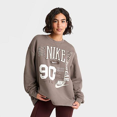 Women's Nike Sportswear Oversized Crew-Neck French Terry Sweatshirt Product Image