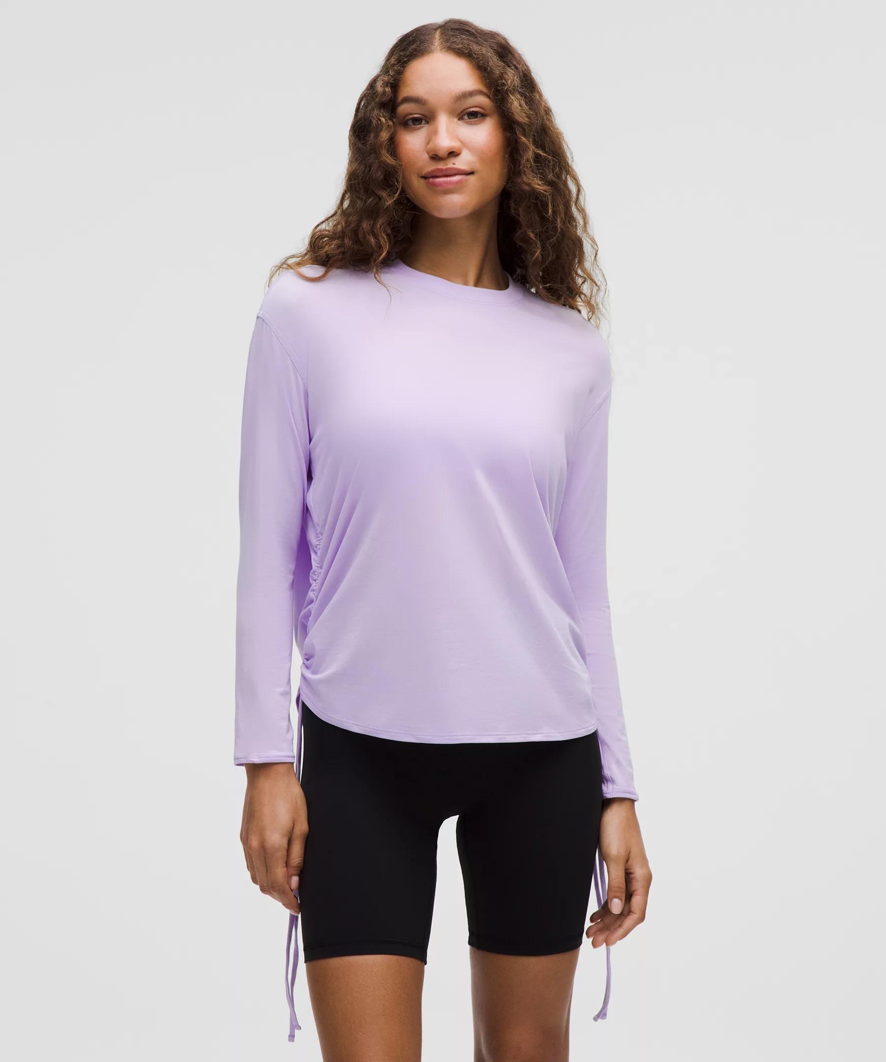 Pima Cotton Side-Cinch Long-Sleeve Shirt Product Image