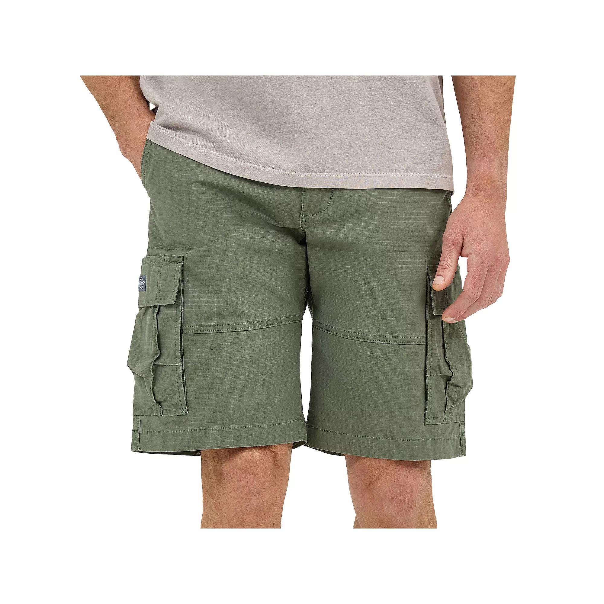 Men's Lee® 11" Extreme Motion Carolina Cargo Shorts, Size: 33, Green Grove Ripstop Product Image