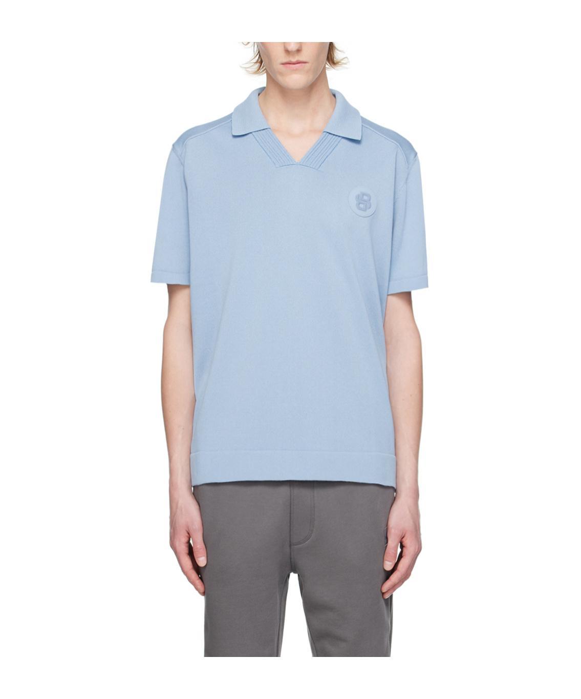 HUGO BOSS Logo Decorated Polo Shirt In Blue Product Image