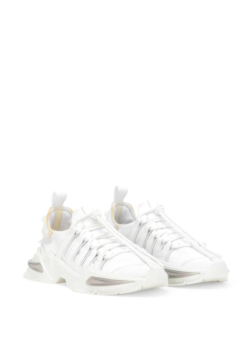 DOLCE & GABBANA White Sneakers With Modern Silhouette And Unique Lacing System Product Image
