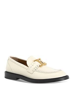Womens Marcie Logo Buckle Leather Loafers Product Image