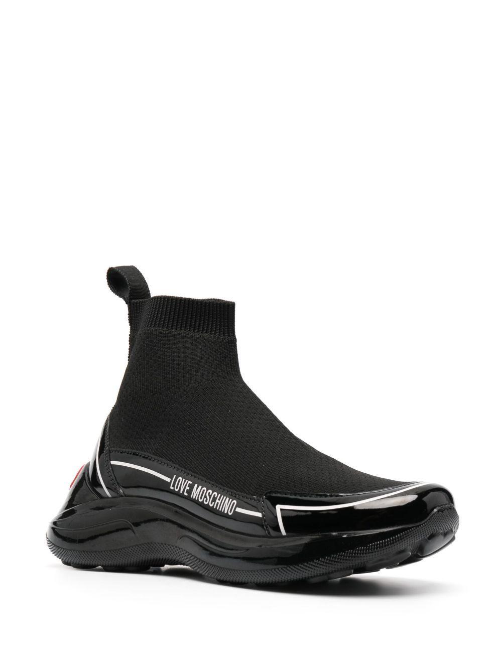 logo-embossed high-top sneakers  Product Image