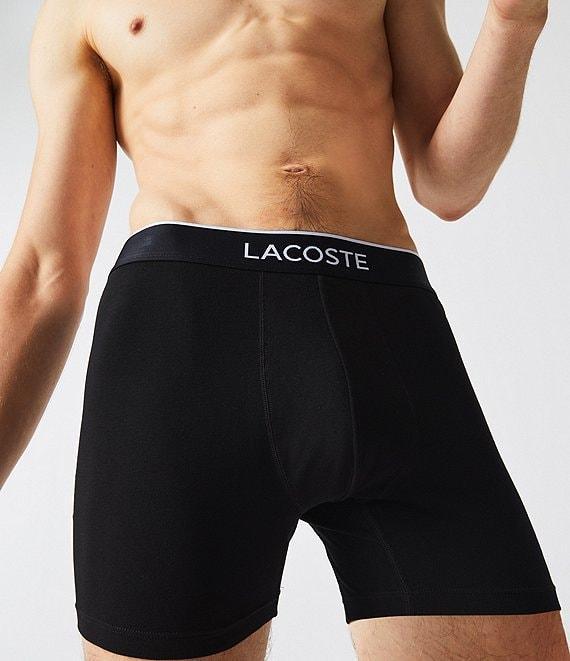 Lacoste Solid/Printed 5#double; Inseam Boxer Briefs 3-Pack Product Image