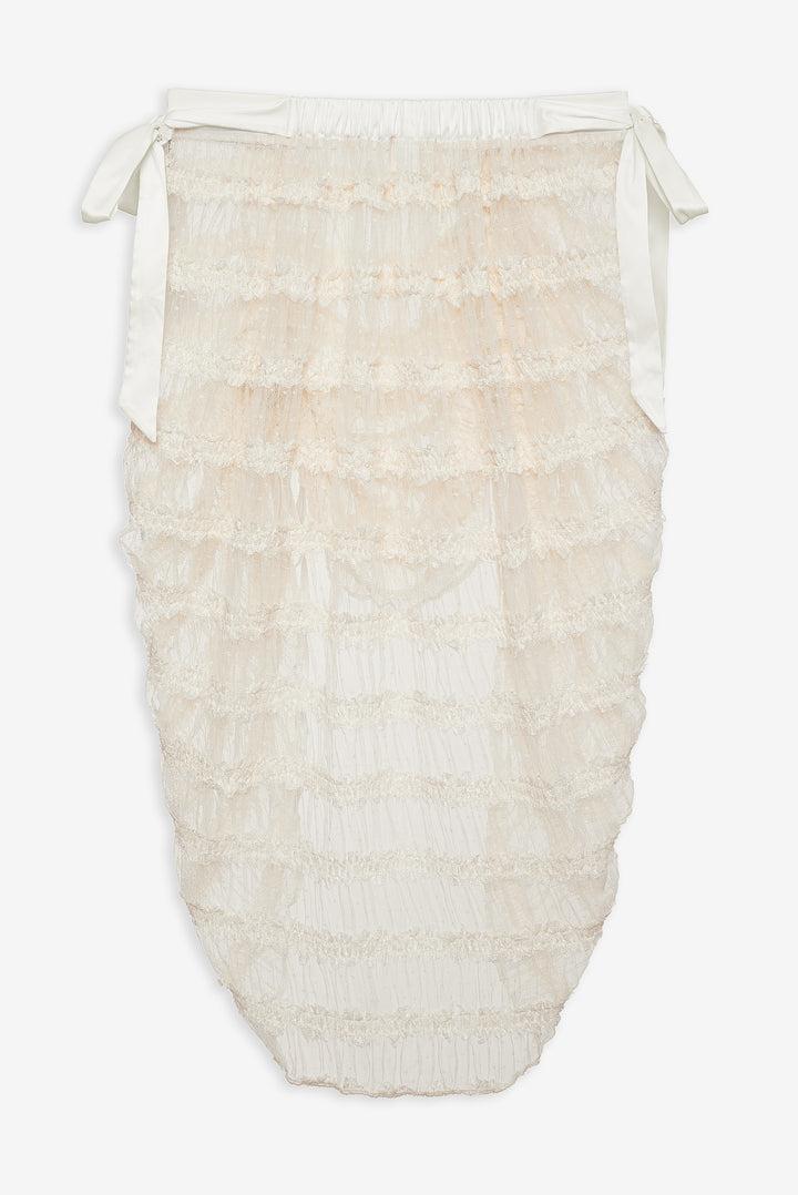 Romy Midi Slip Skirt — Ivory Product Image