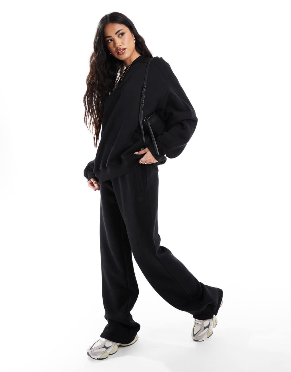 The Couture Club washed essentials straight leg sweatpants in black  Product Image