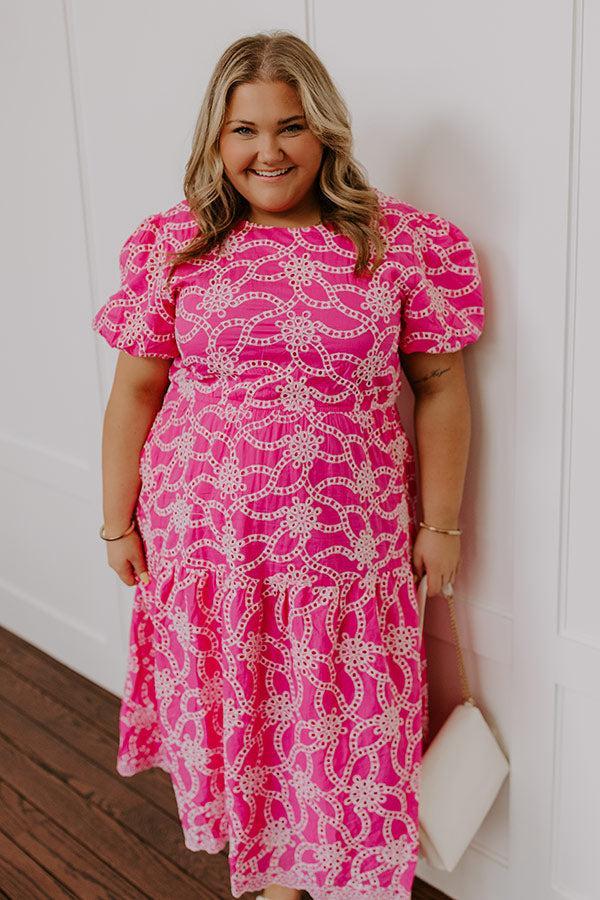 Sweet Surprise Eyelet Midi Dress Curves Product Image