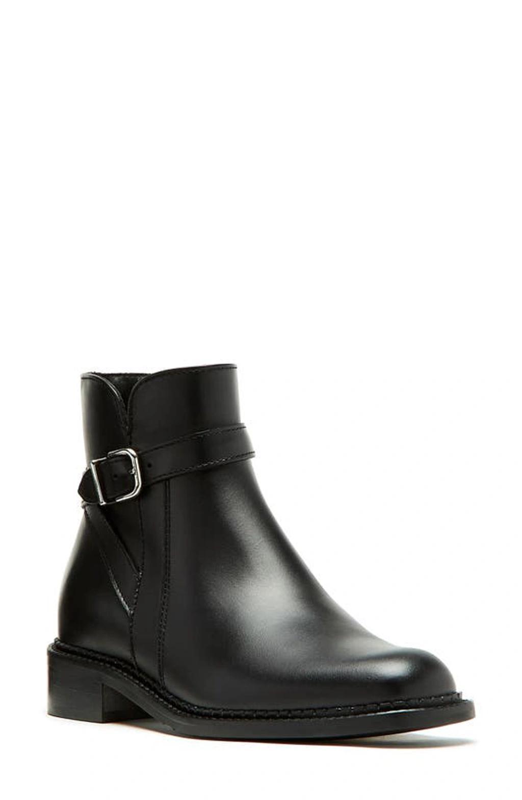 Sarah Leather Buckle Ankle Boots Product Image